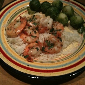 Shrimp scampi dinner